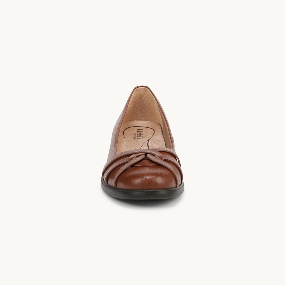 LifeStride Jorie Ballet Wedge - Walnut Faux Leather