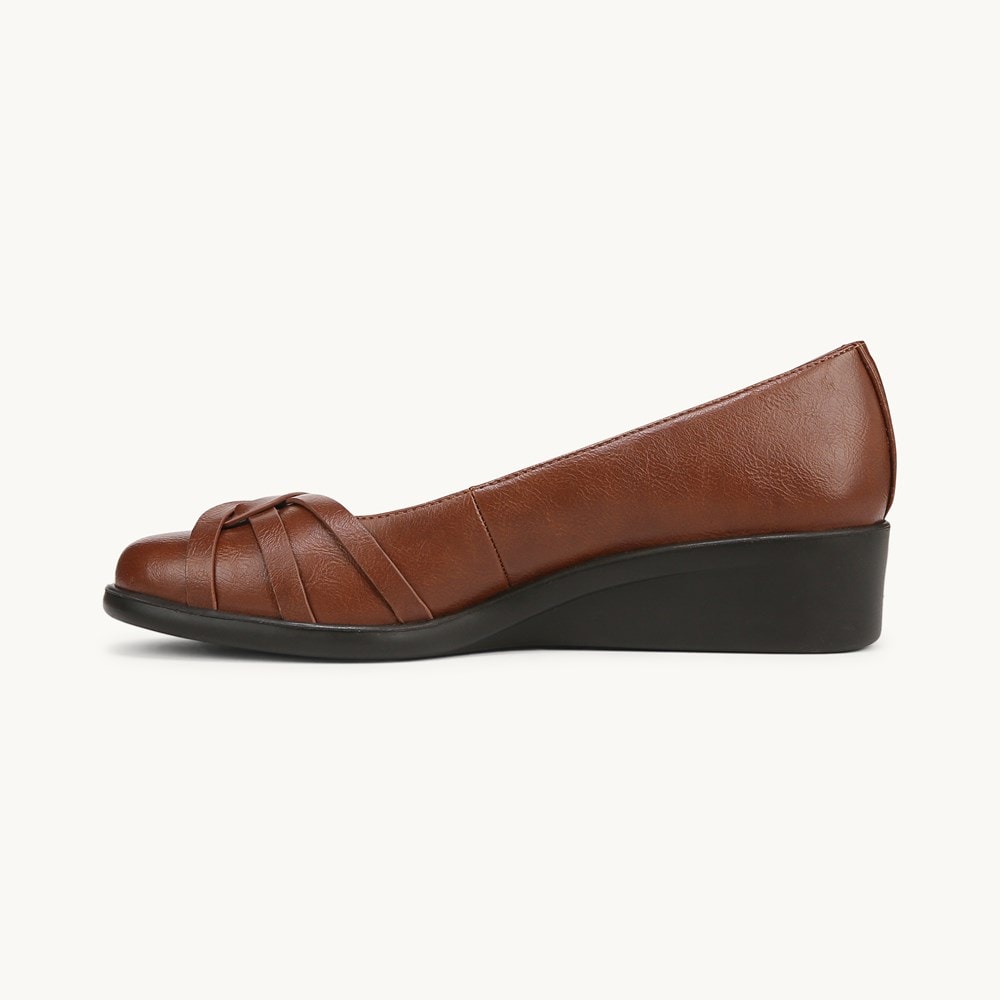 LifeStride Jorie Ballet Wedge - Walnut Faux Leather
