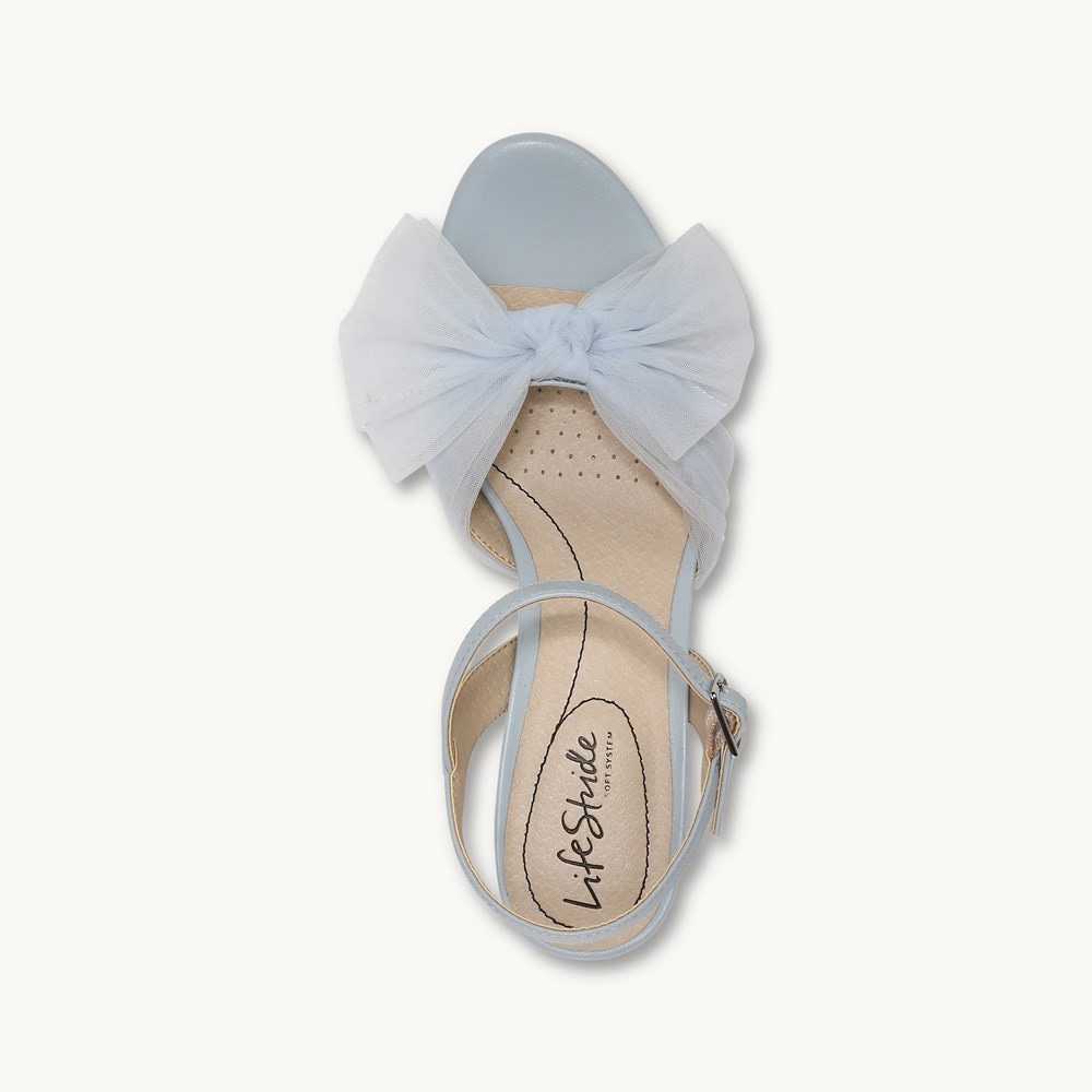 LifeStride Last Dance Dress Sandal - Pearl Blue Synthetic