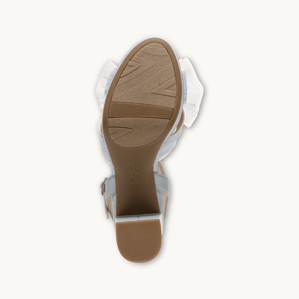 LifeStride Last Dance Dress Sandal - Pearl Blue Synthetic