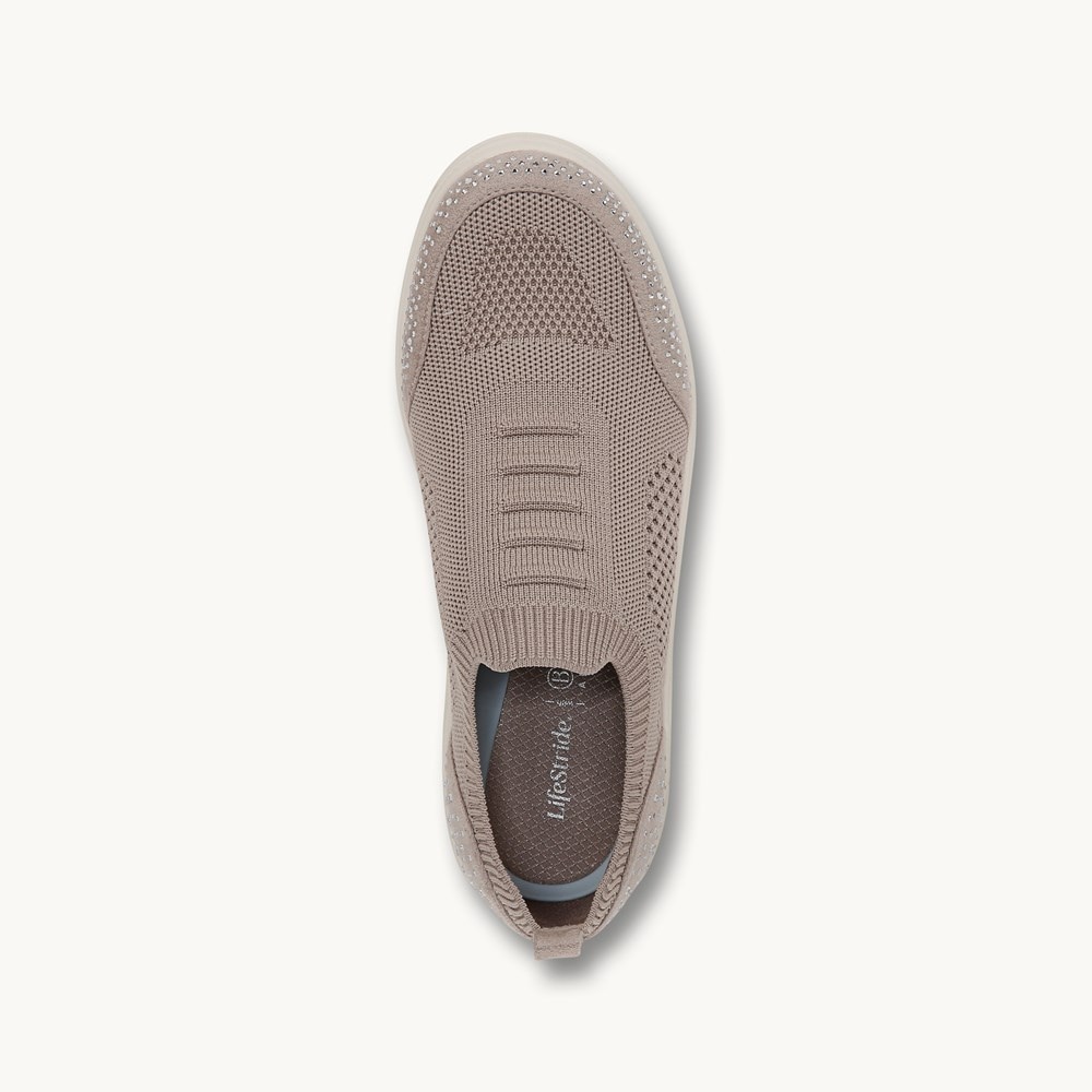 LifeStride Timeless Bright Sneaker - Simply Taupe Knit Fabric