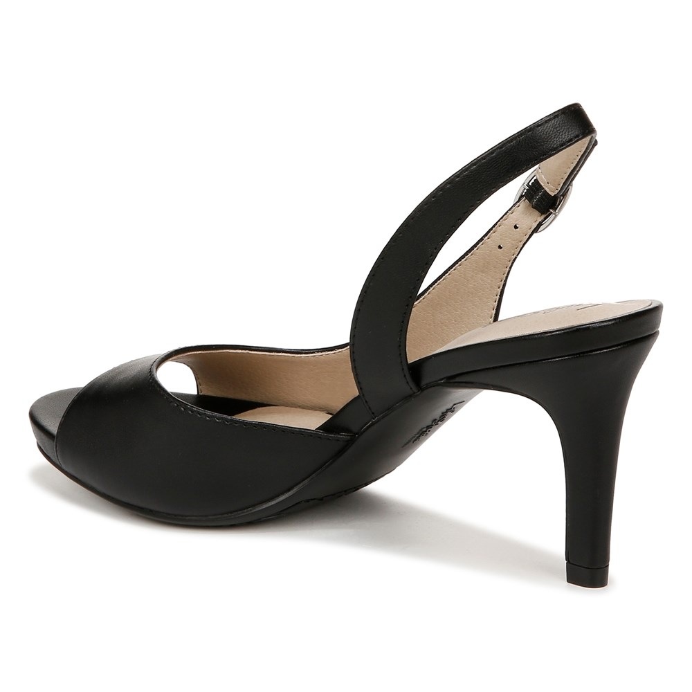 LifeStride Teller 2 Slingback Pump - Black Faux Leather