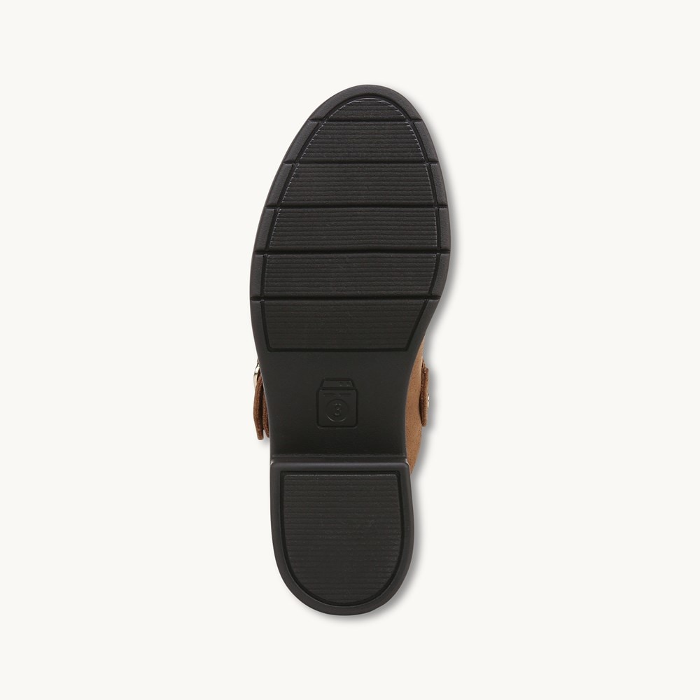 LifeStride Open Book Clog - Whiskey Tan Leather Fabric