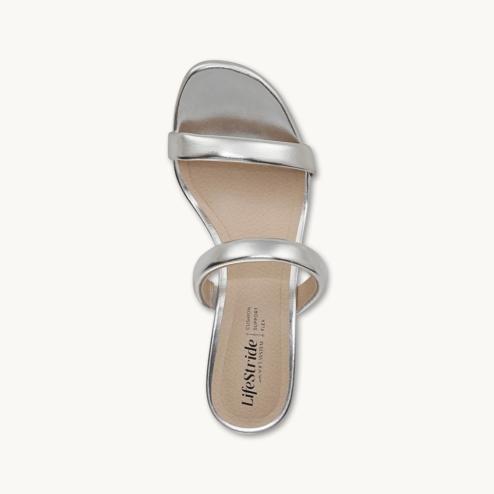 LifeStride Nalani Dress Sandal - Silver Faux Leather