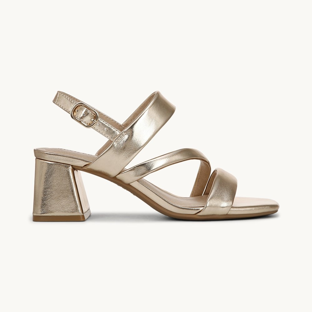 LifeStride Celia Strappy Sandal - Gold Faux Leather