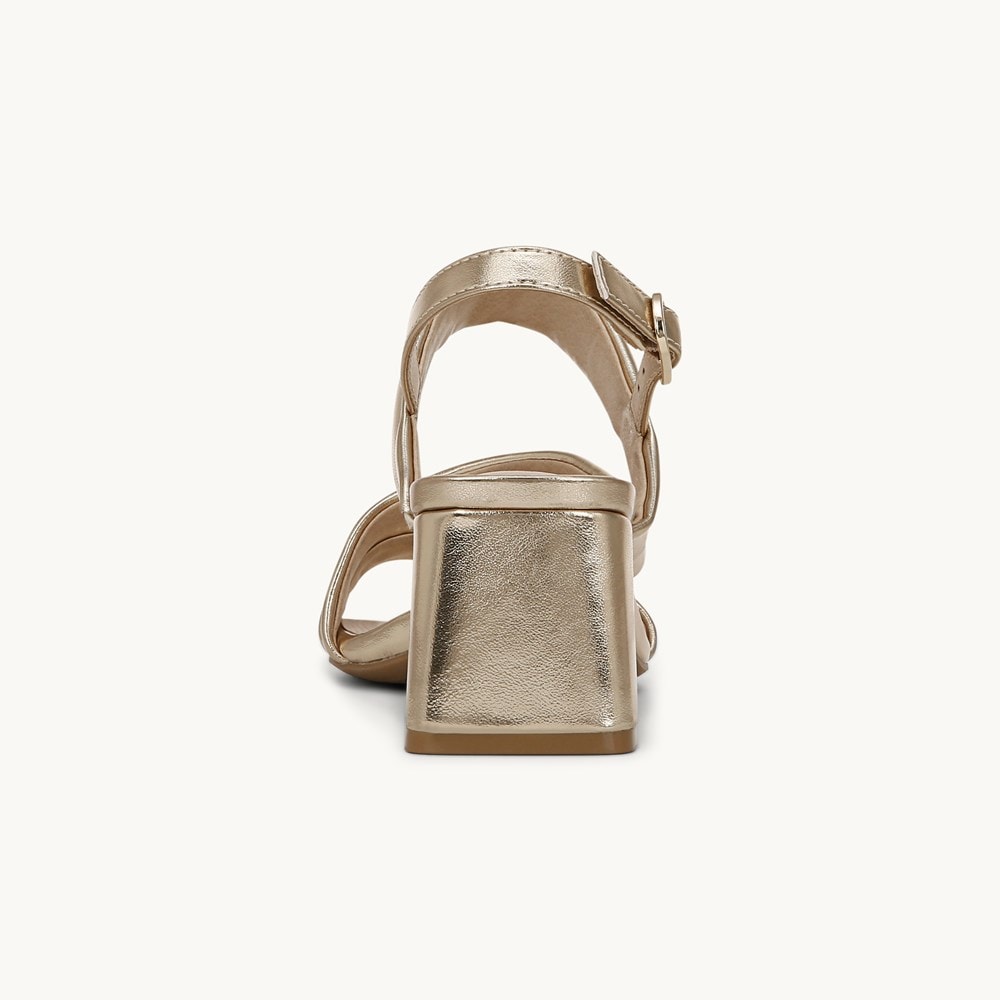 LifeStride Celia Strappy Sandal - Gold Faux Leather