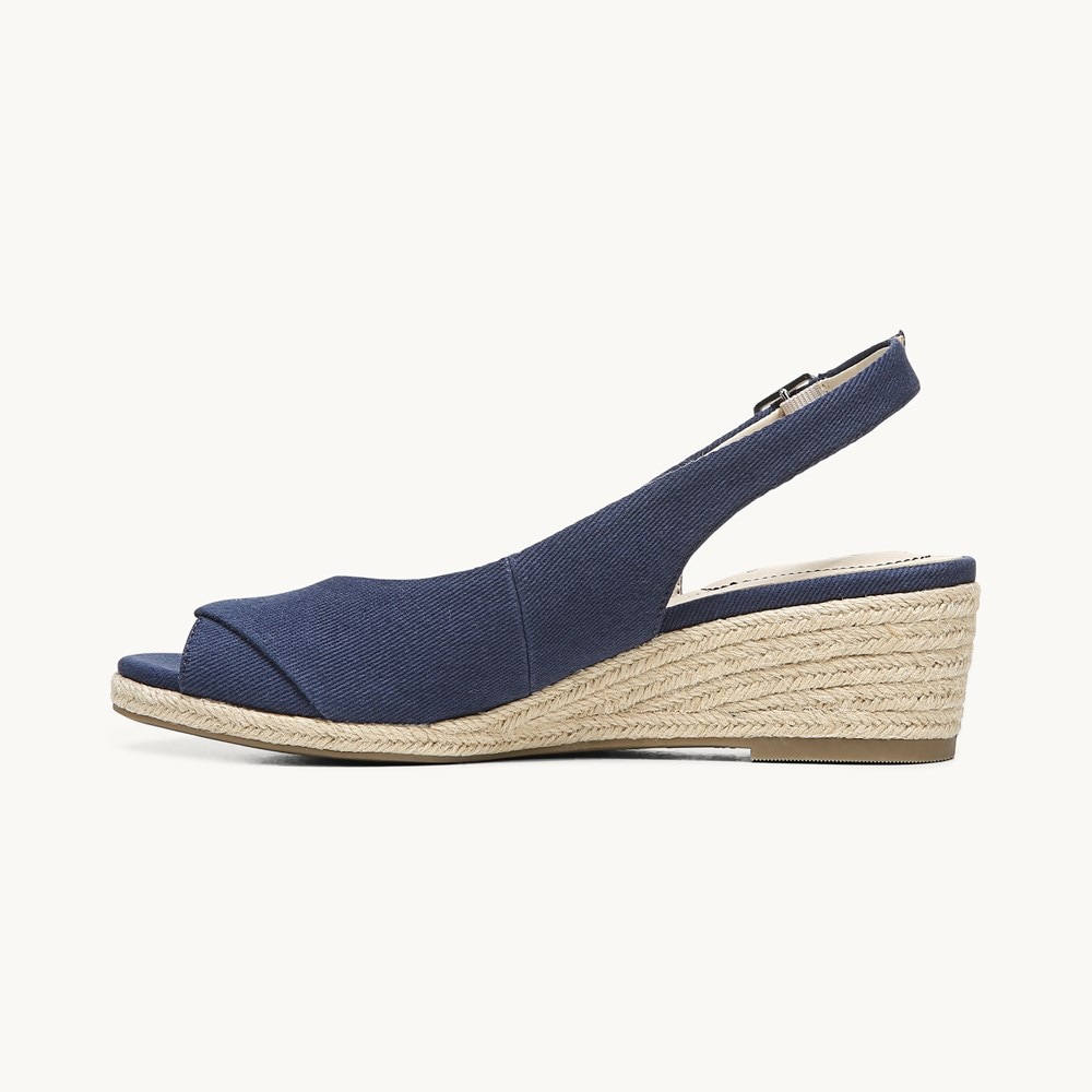 LifeStride Socialite Wedge Sandal - Luxe Navy Fabric
