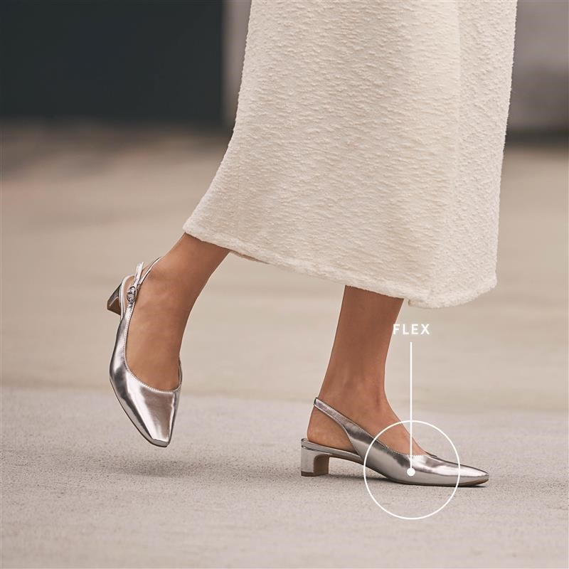 LifeStride Lorena Slingback - Bright White Faux Leather