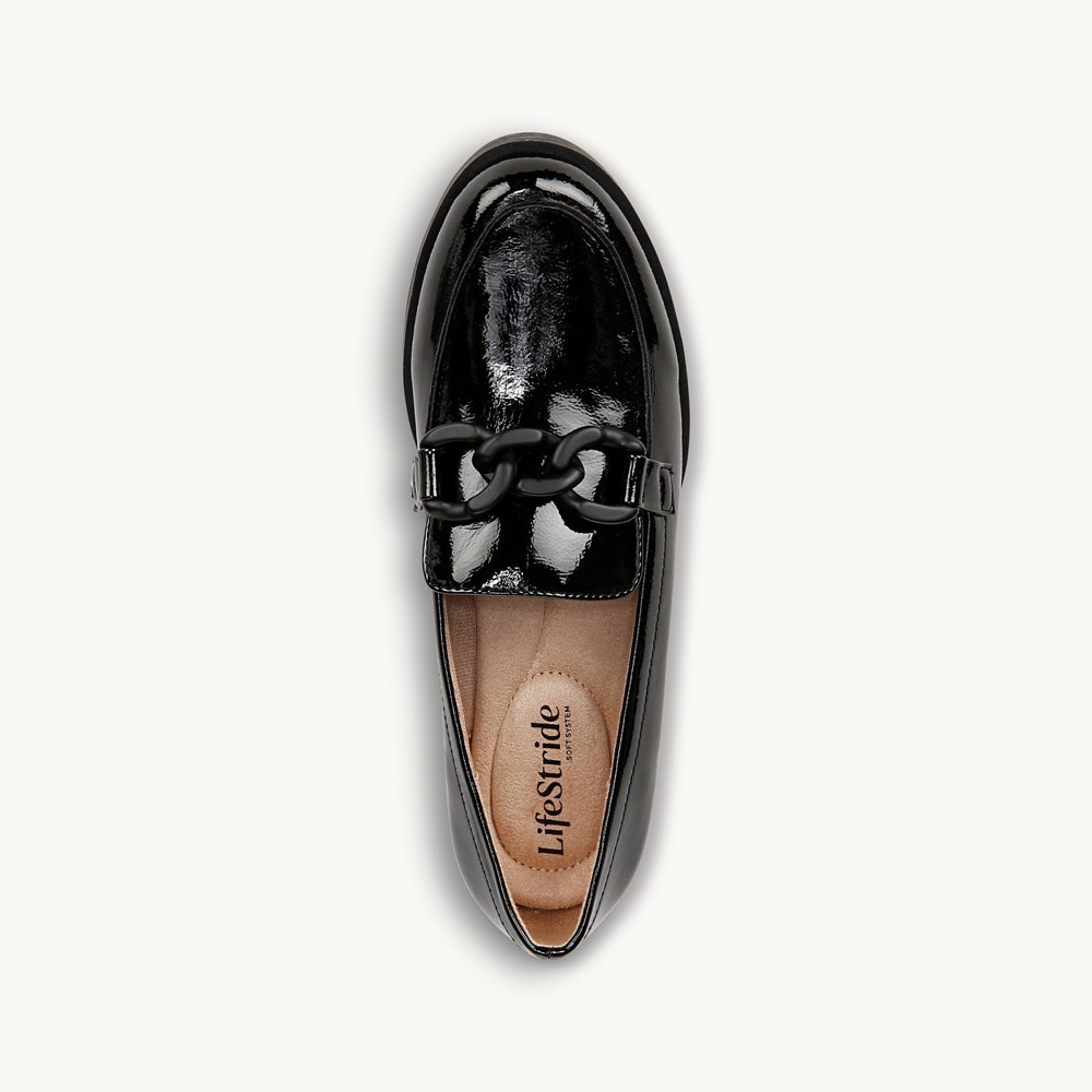LifeStride London 2 Loafer - Black Faux Leather