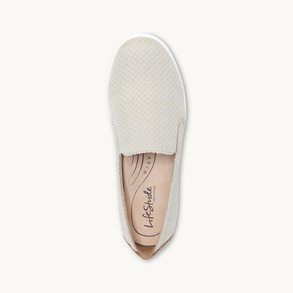 LifeStride Next Level Moccasin - Cream Fabric