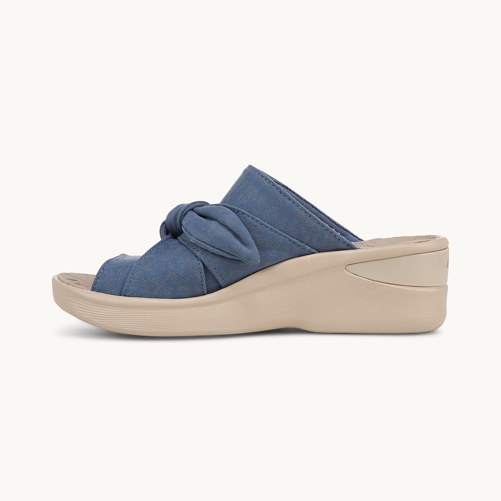 LifeStride Smile Wedge Sandal - Blue Fabric