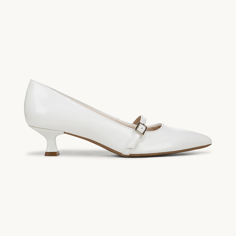 LifeStride Madelyn Mary Jane Pump - White Faux Leather