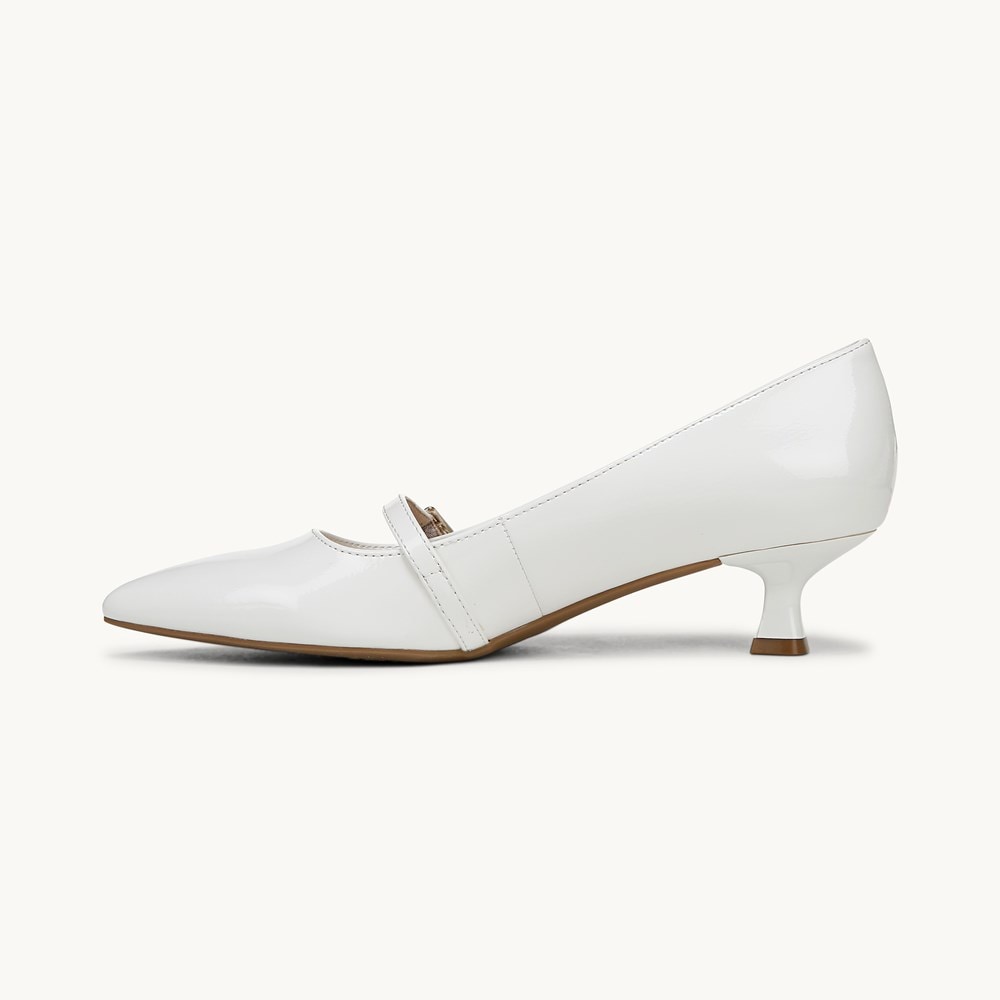 LifeStride Madelyn Mary Jane Pump - White Faux Leather