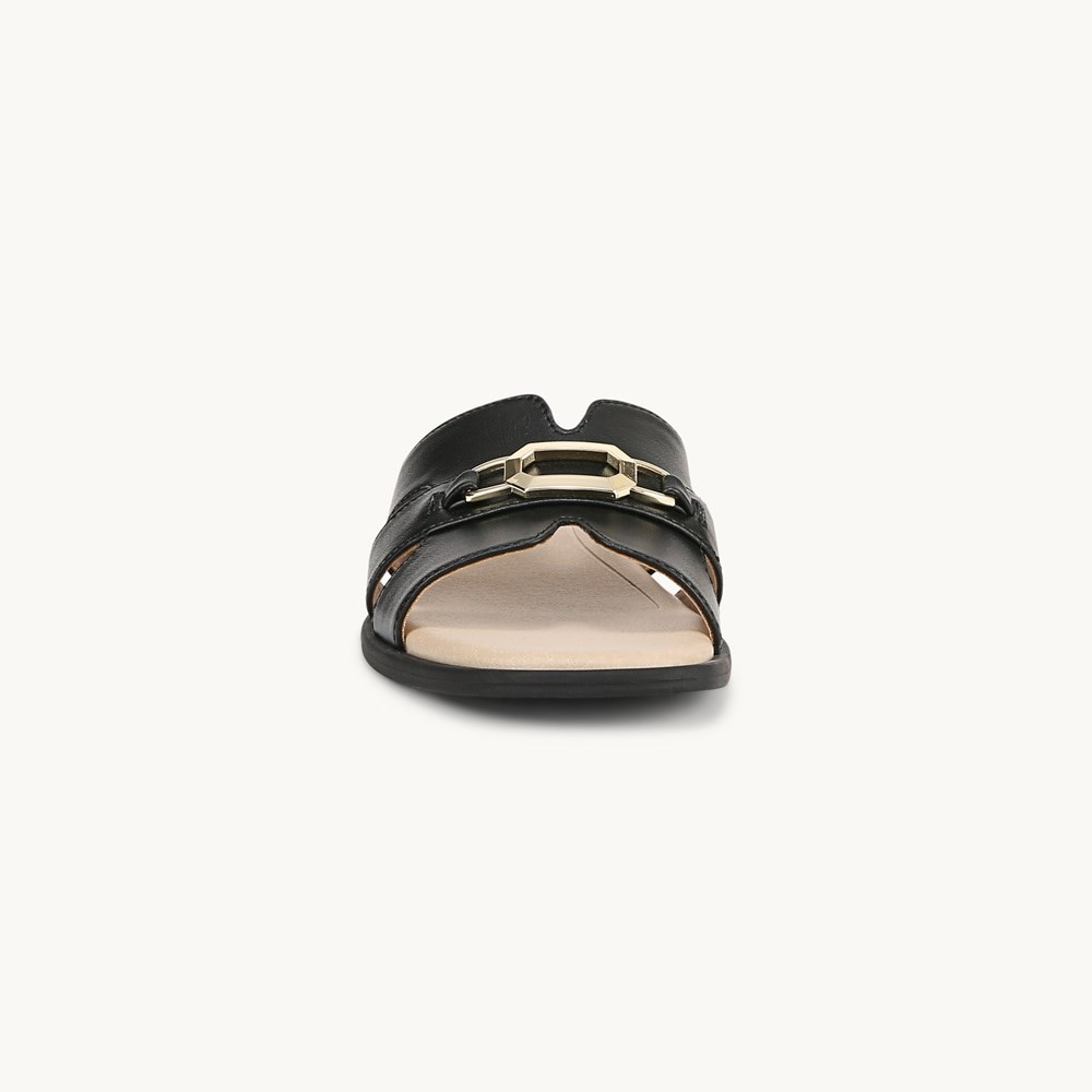 LifeStride Royalty Bit Sandal - Black Faux Leather