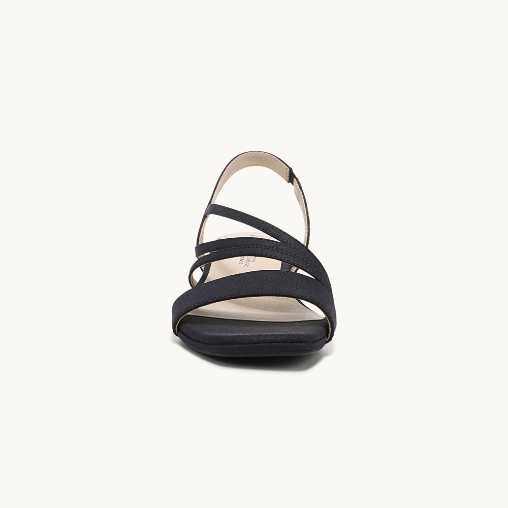 LifeStride Joy 2 Strappy Dress Sandal - Navy Faux Leather