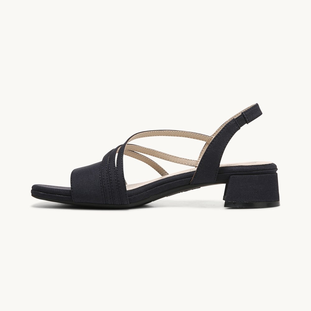 LifeStride Joy 2 Strappy Dress Sandal - Navy Faux Leather