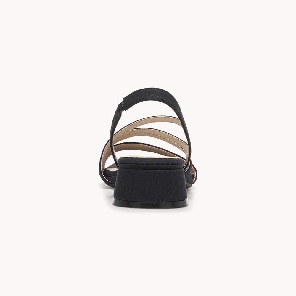 LifeStride Joy 2 Strappy Dress Sandal - Navy Faux Leather