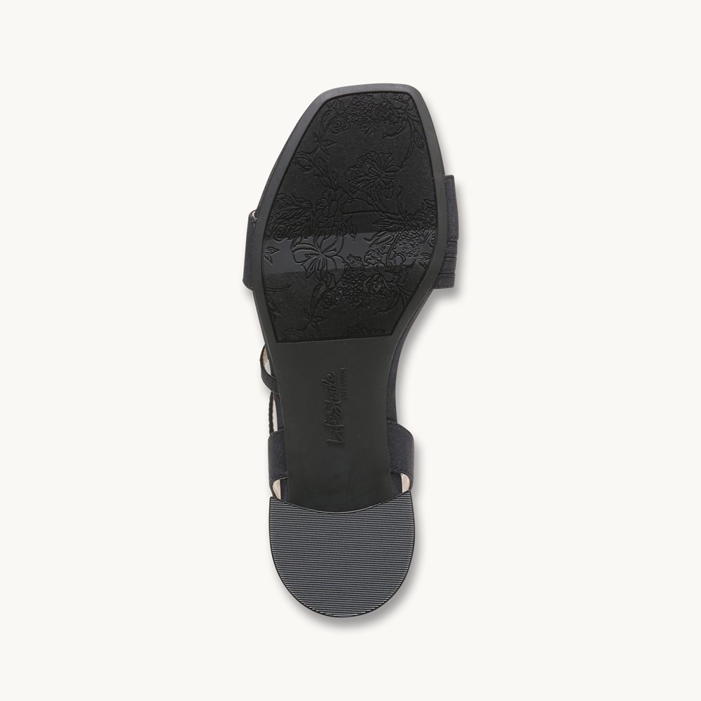 LifeStride Joy 2 Strappy Dress Sandal - Navy Faux Leather