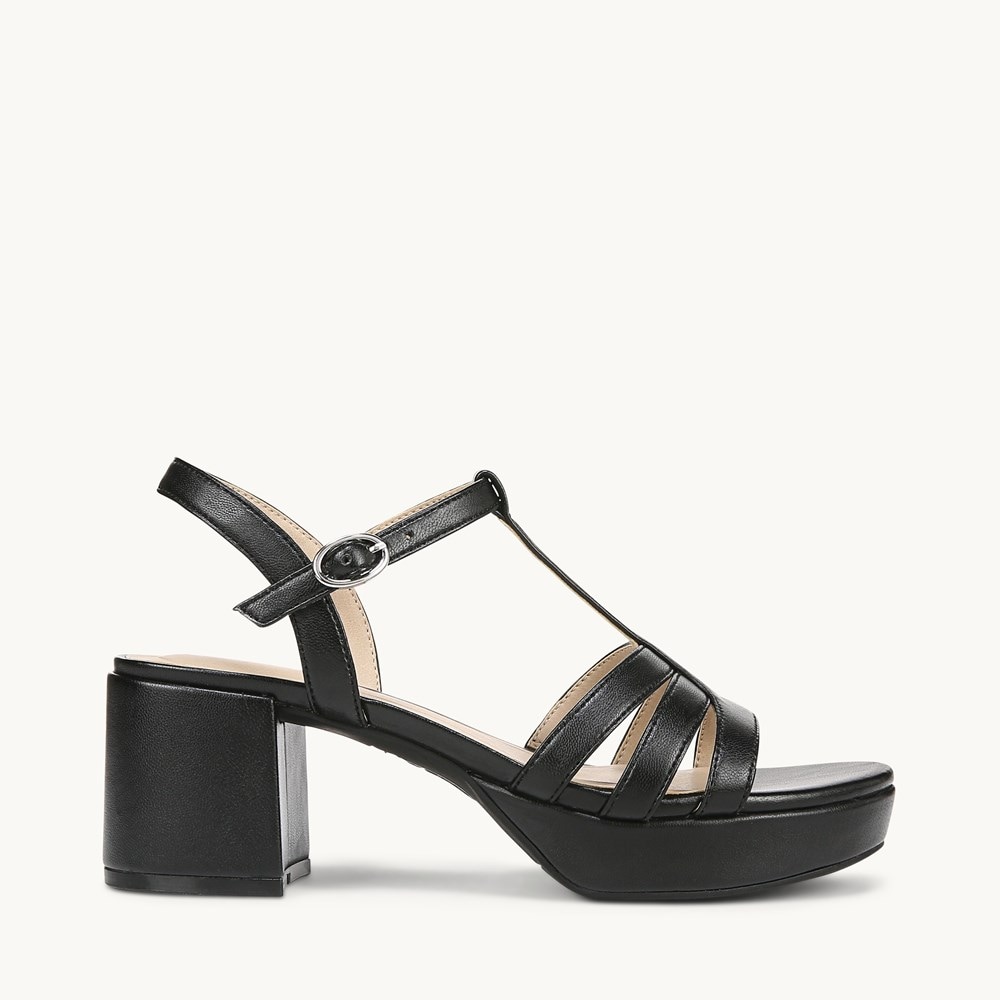 LifeStride Rio Dress Sandal - Black Faux Leather