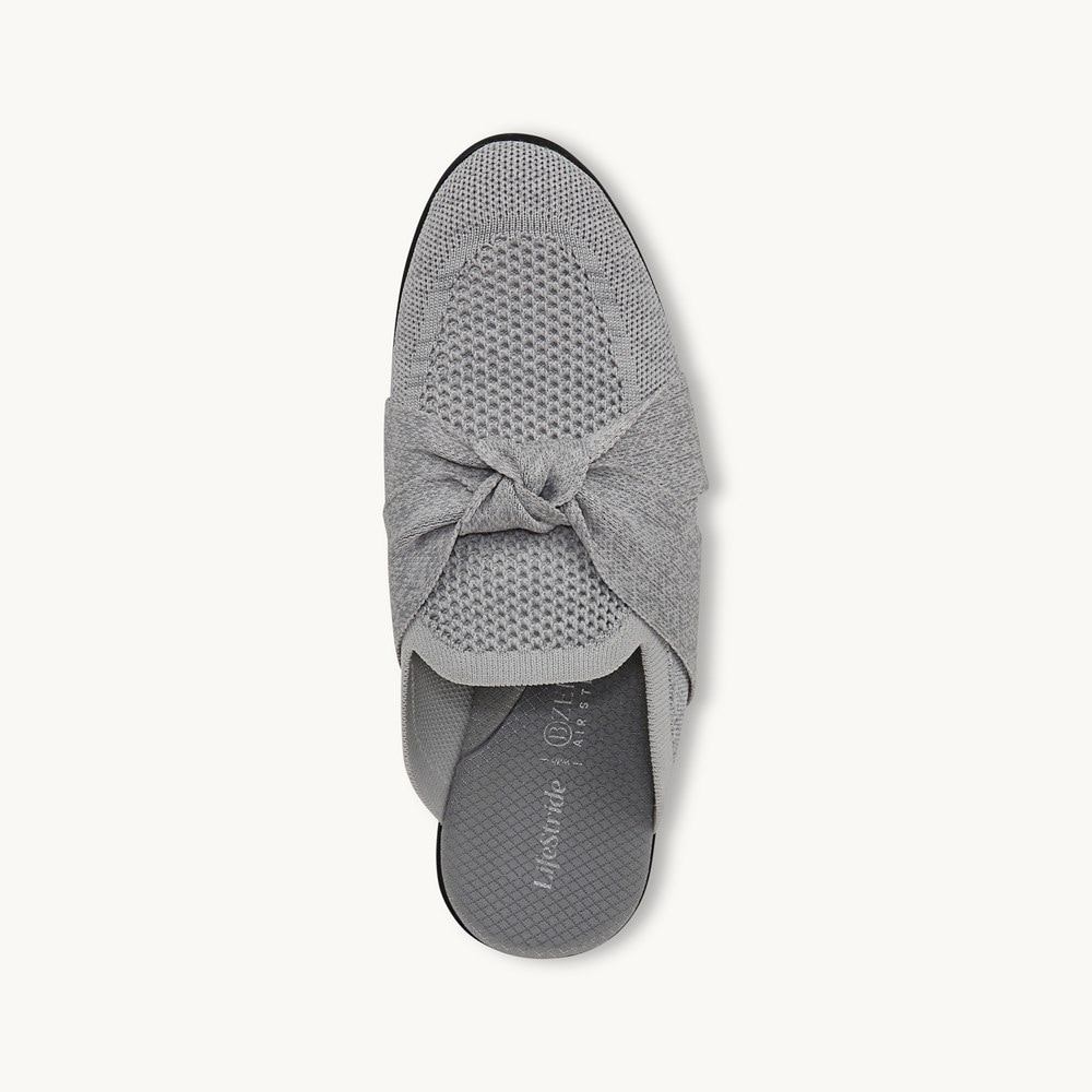 LifeStride Kissed Mule - Ultimate Grey Knit Fabric