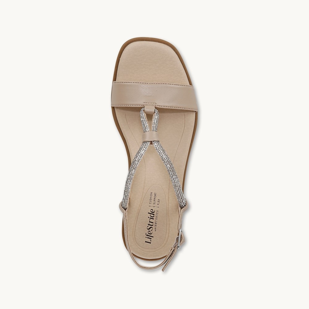 LifeStride Radiant Slingback Sandal - Tender Taupe Faux Leather