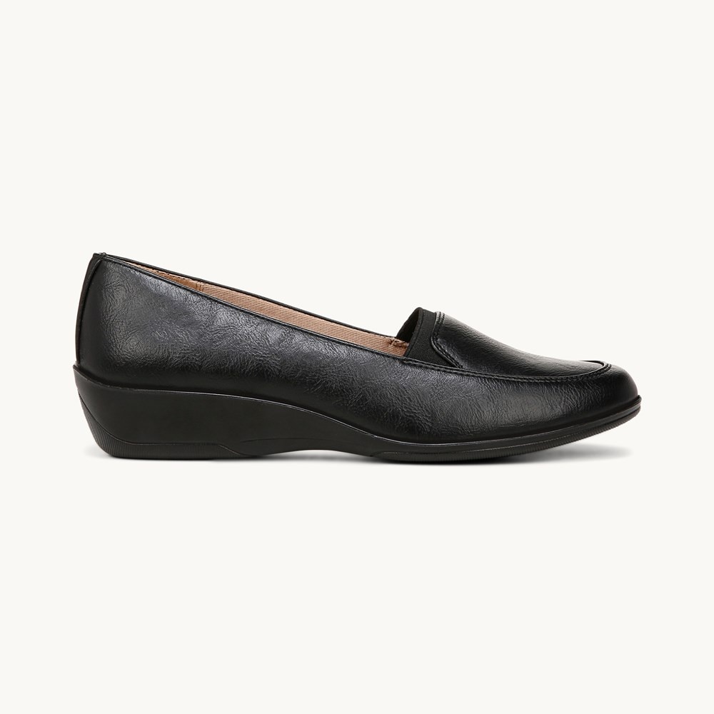 LifeStride Ida Loafer - Black Faux Leather