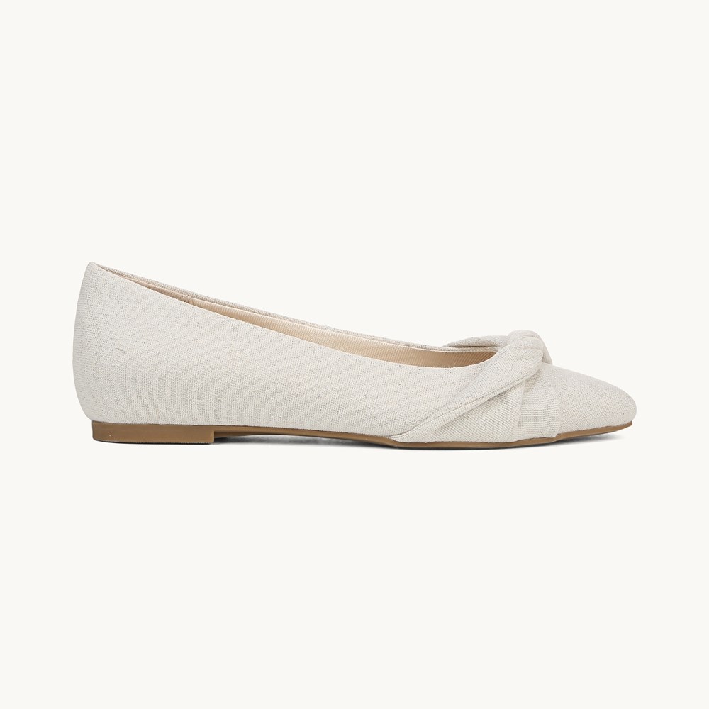 LifeStride Palm Ballet Flat - Natural Silver Fabric