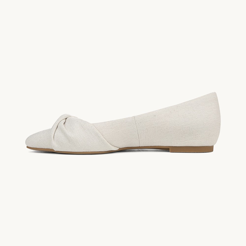 LifeStride Palm Ballet Flat - Natural Silver Fabric