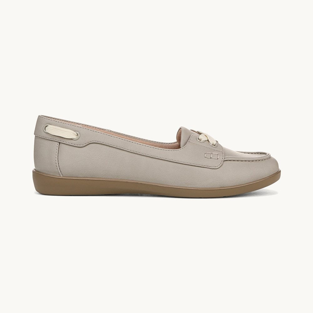 LifeStride Nautical Loafer - Light Grey Faux Leather