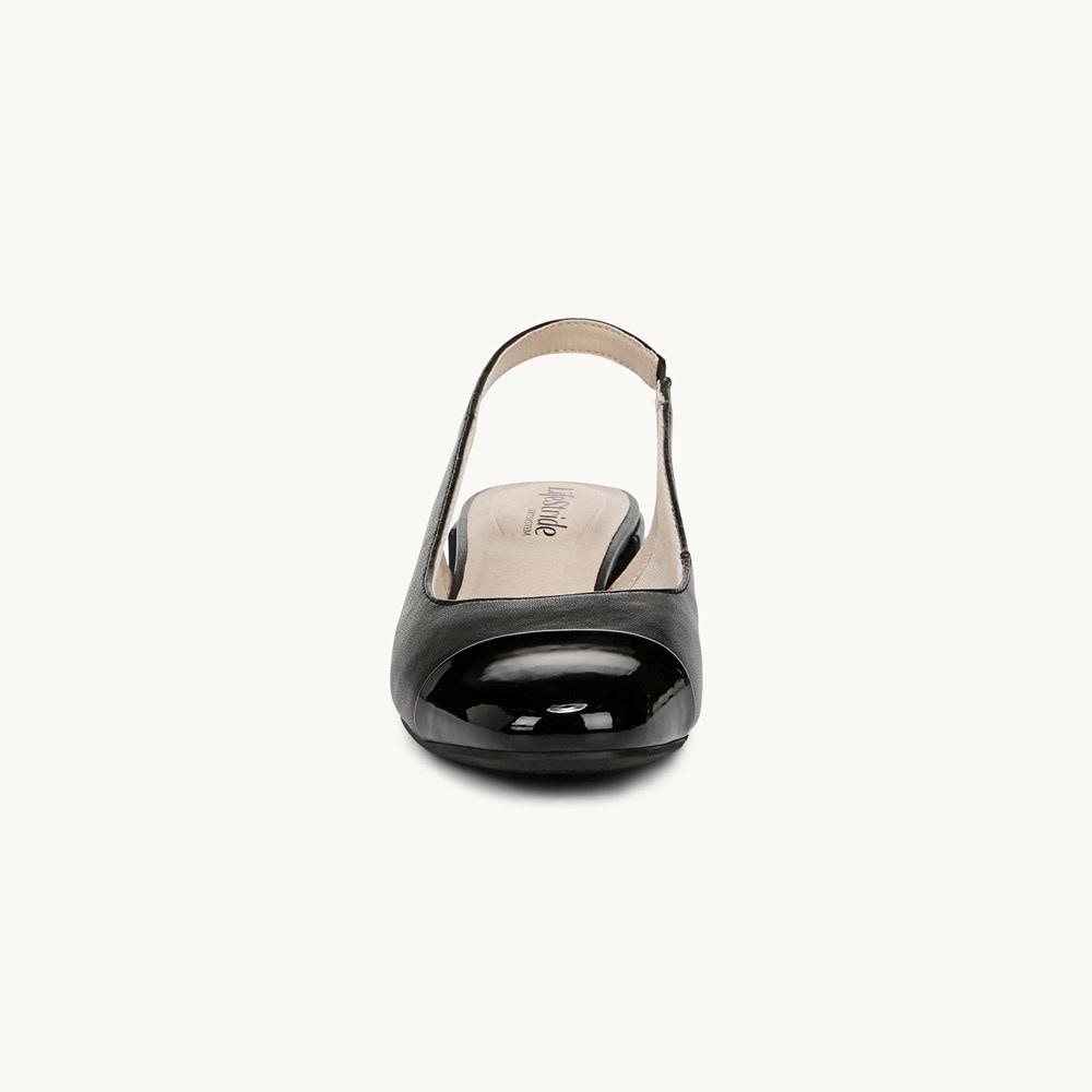 LifeStride Becoming Slingback Pump - Black Faux Leather