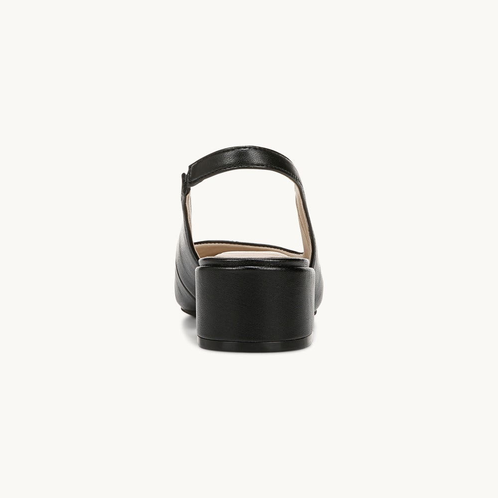 LifeStride Becoming Slingback Pump - Black Faux Leather