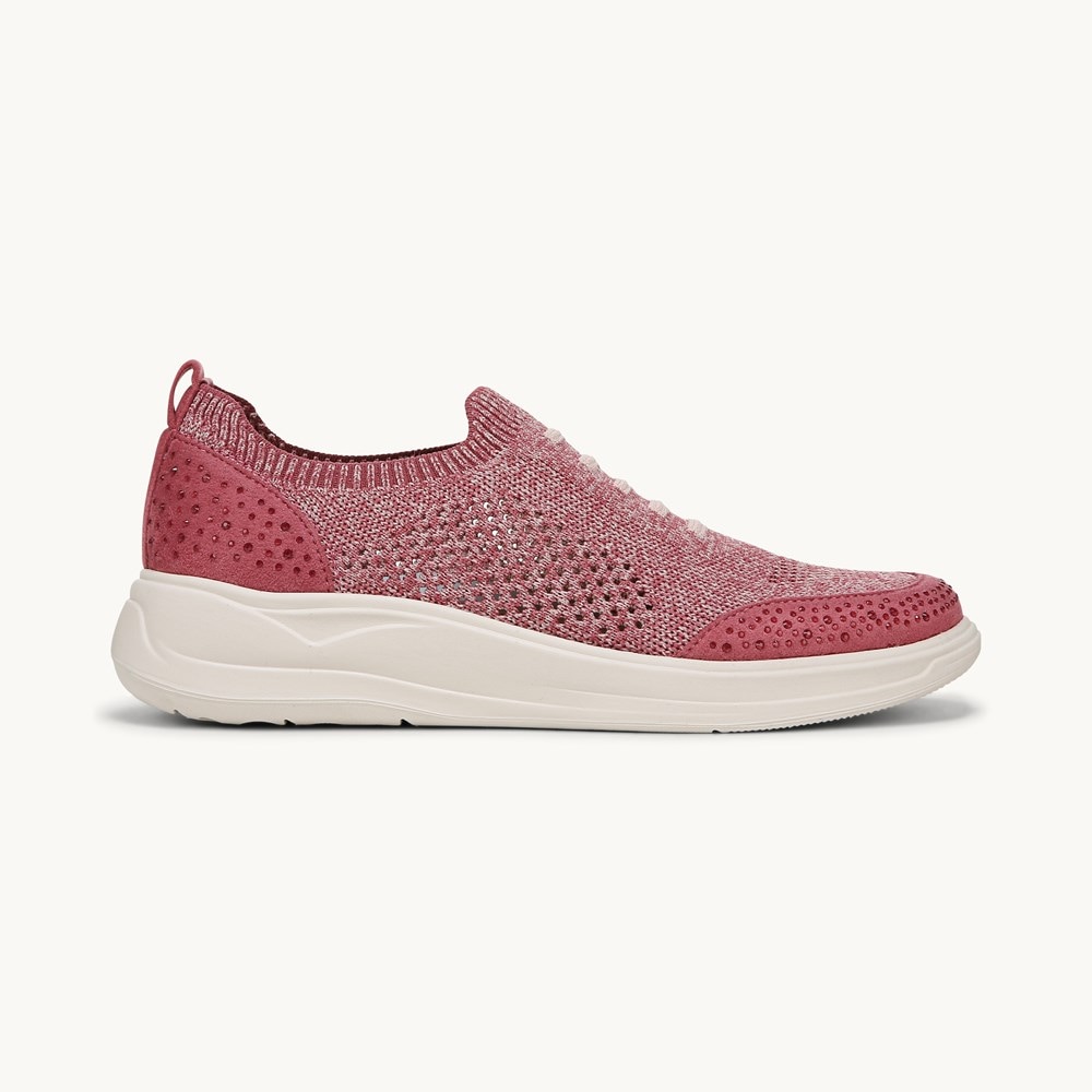 LifeStride Timeless Bright Sneaker - Dusty Rose Knit Fabric
