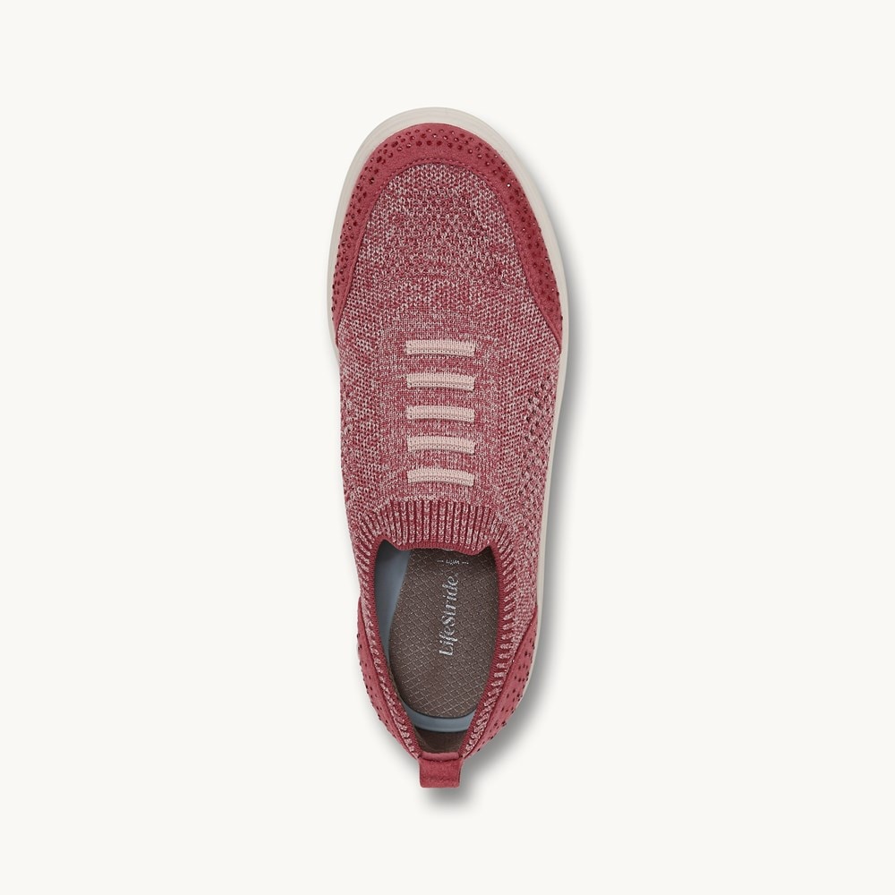 LifeStride Timeless Bright Sneaker - Dusty Rose Knit Fabric