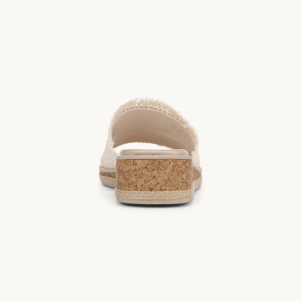 LifeStride Breezy Wedge Sandal - Natural Stretch Raffia Fabric