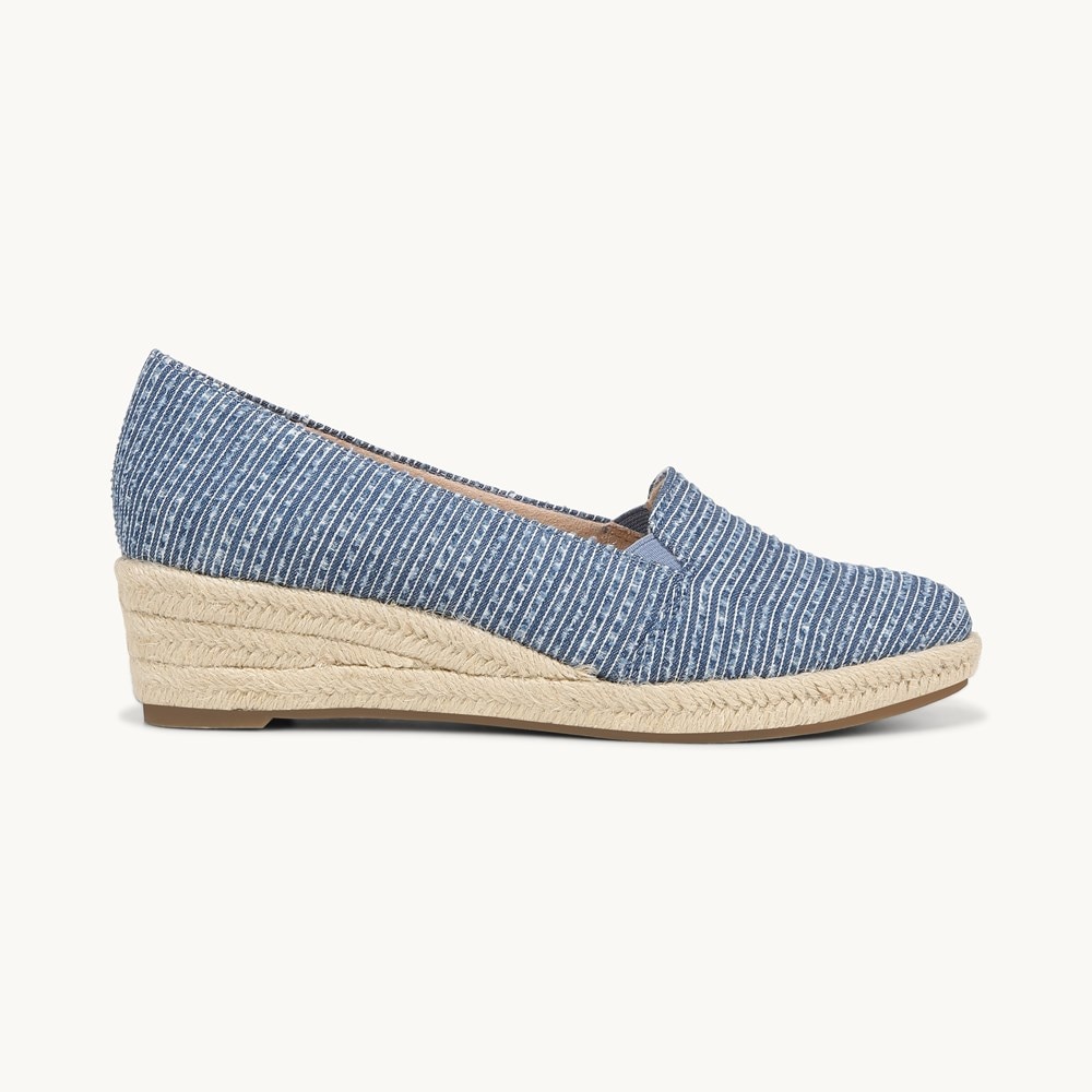 LifeStride Kamilla Wedge Slip On - Navy Blue Fabric
