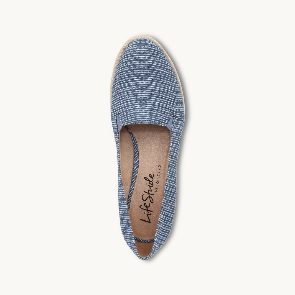 LifeStride Kamilla Wedge Slip On - Navy Blue Fabric
