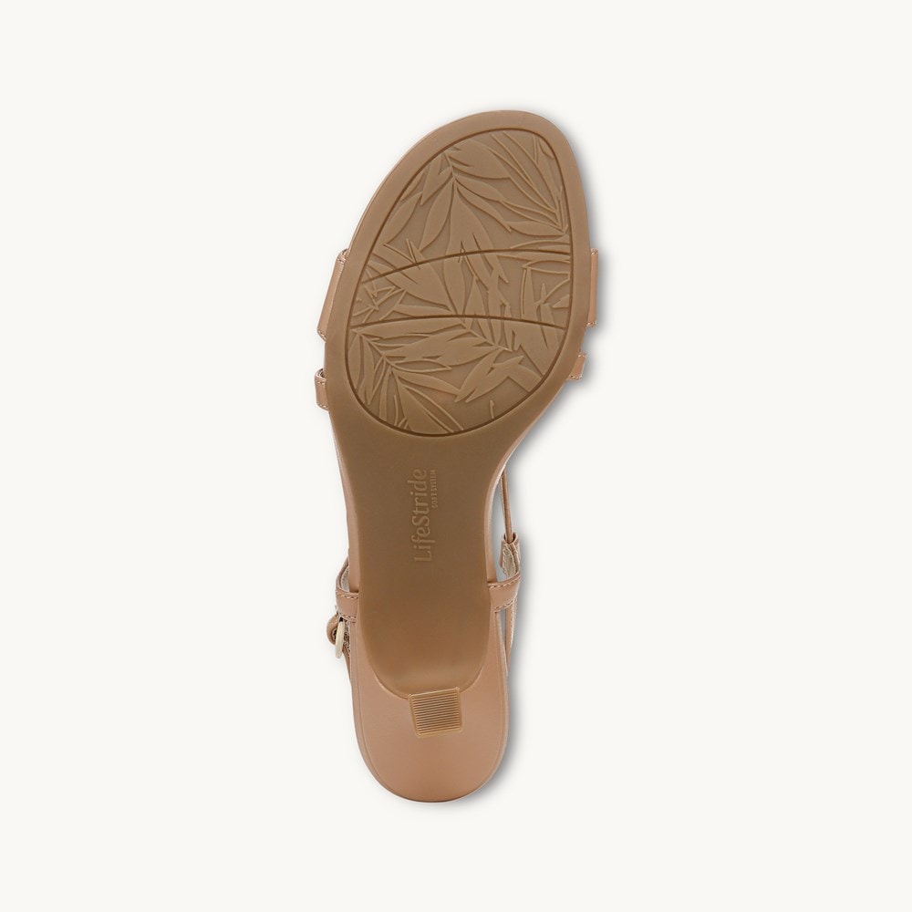 LifeStride Nolita Dress Sandal - Sienna Tan Faux Leather