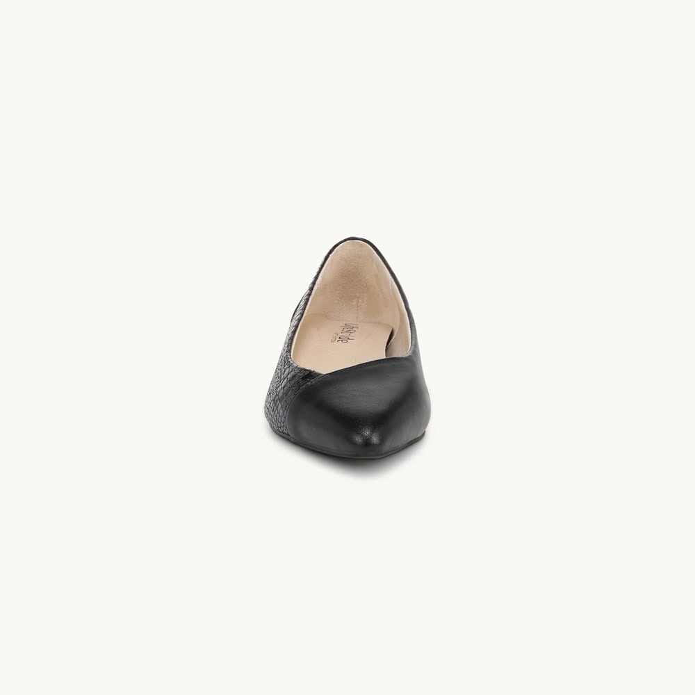 LifeStride Promise Flat - Black Faux Leather