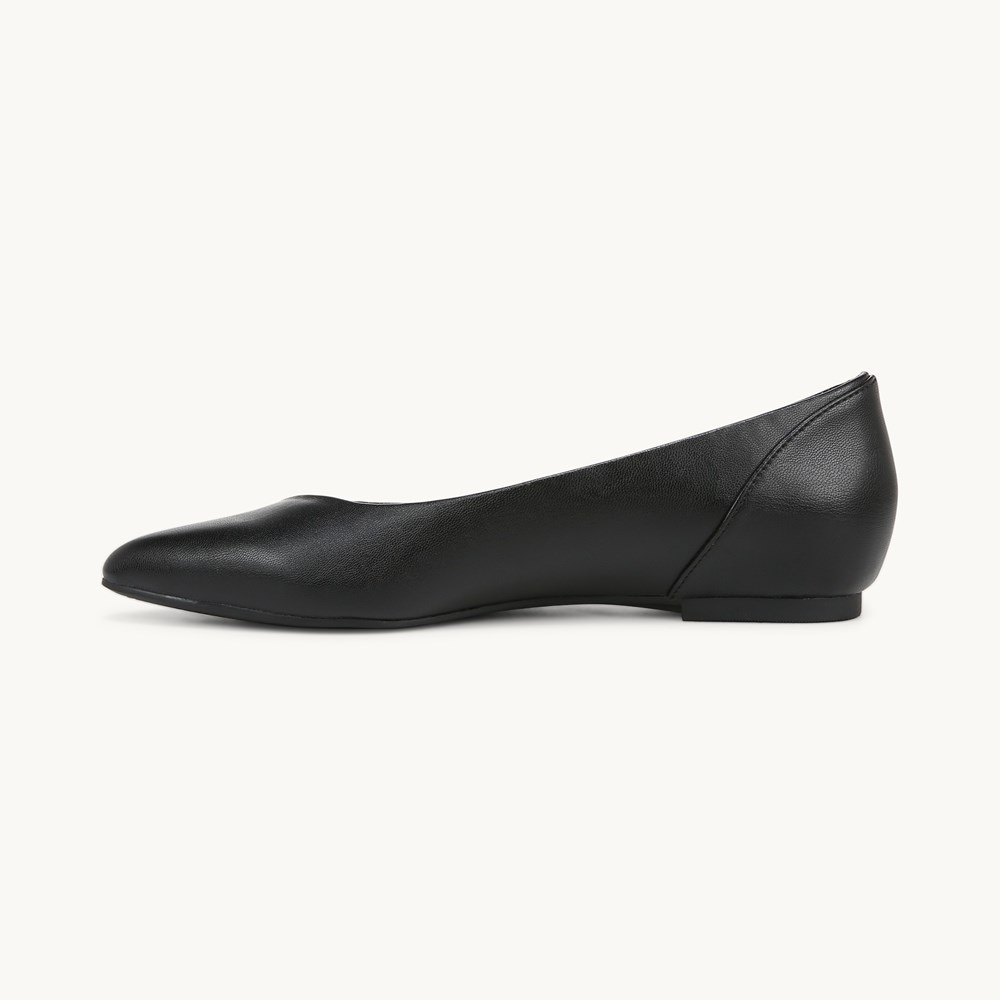 LifeStride Promise Flat - Black Faux Leather