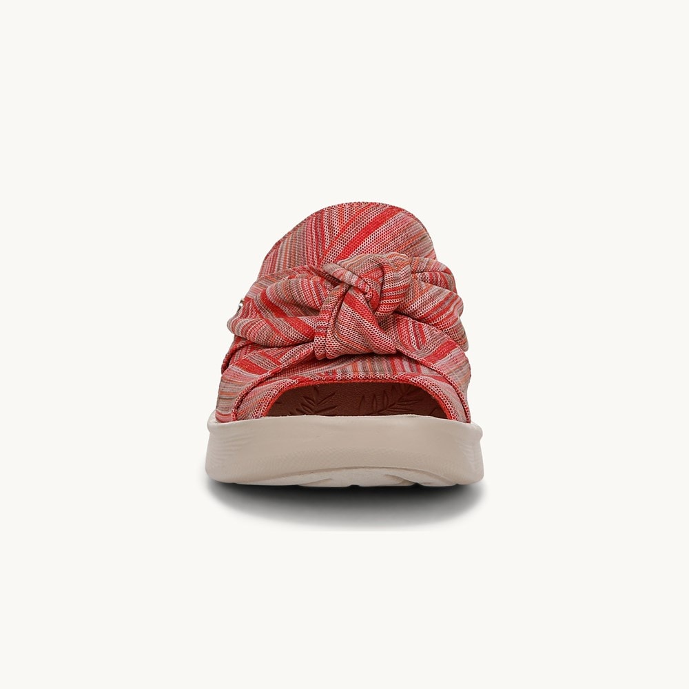 LifeStride Smile Wedge Sandal - Coral Weekend Stripe Fabric