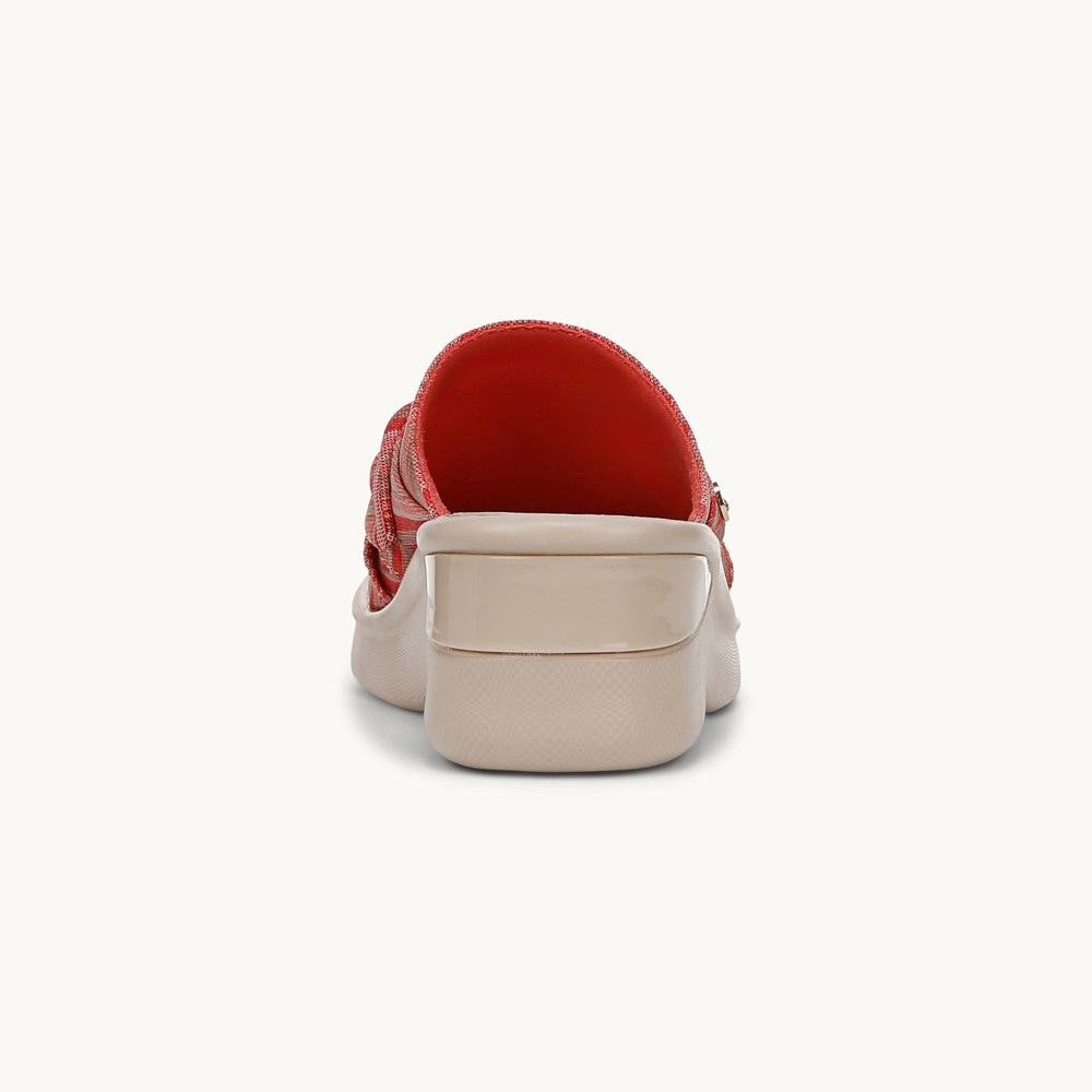 LifeStride Smile Wedge Sandal - Coral Weekend Stripe Fabric
