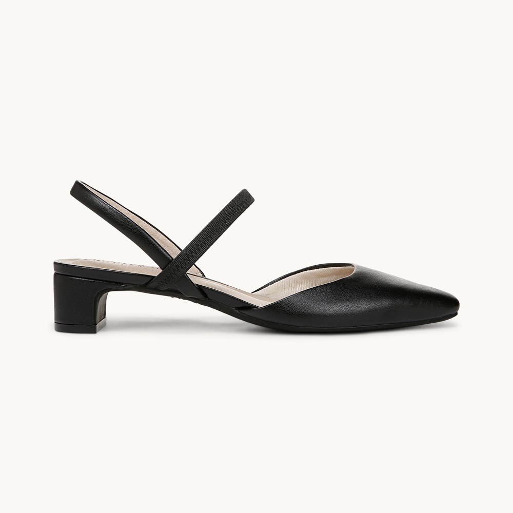 LifeStride Lainey Strappy Sandal - Black Faux Leather