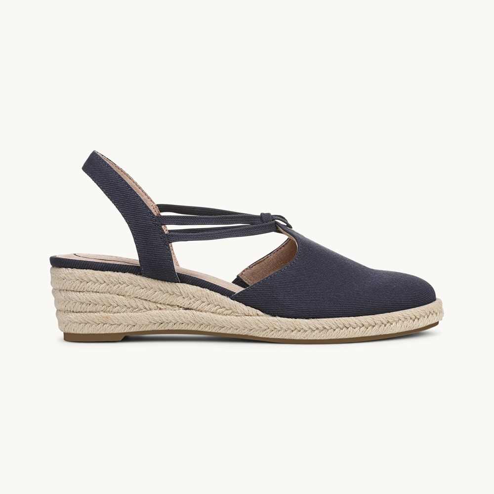 LifeStride Kennedy Espadrille Wedge - Lux Navy Fabric