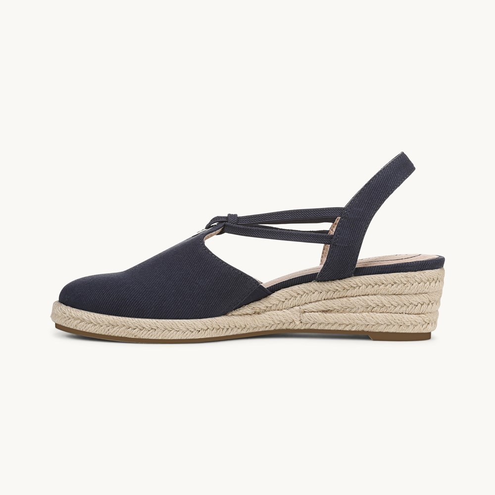 LifeStride Kennedy Espadrille Wedge - Lux Navy Fabric