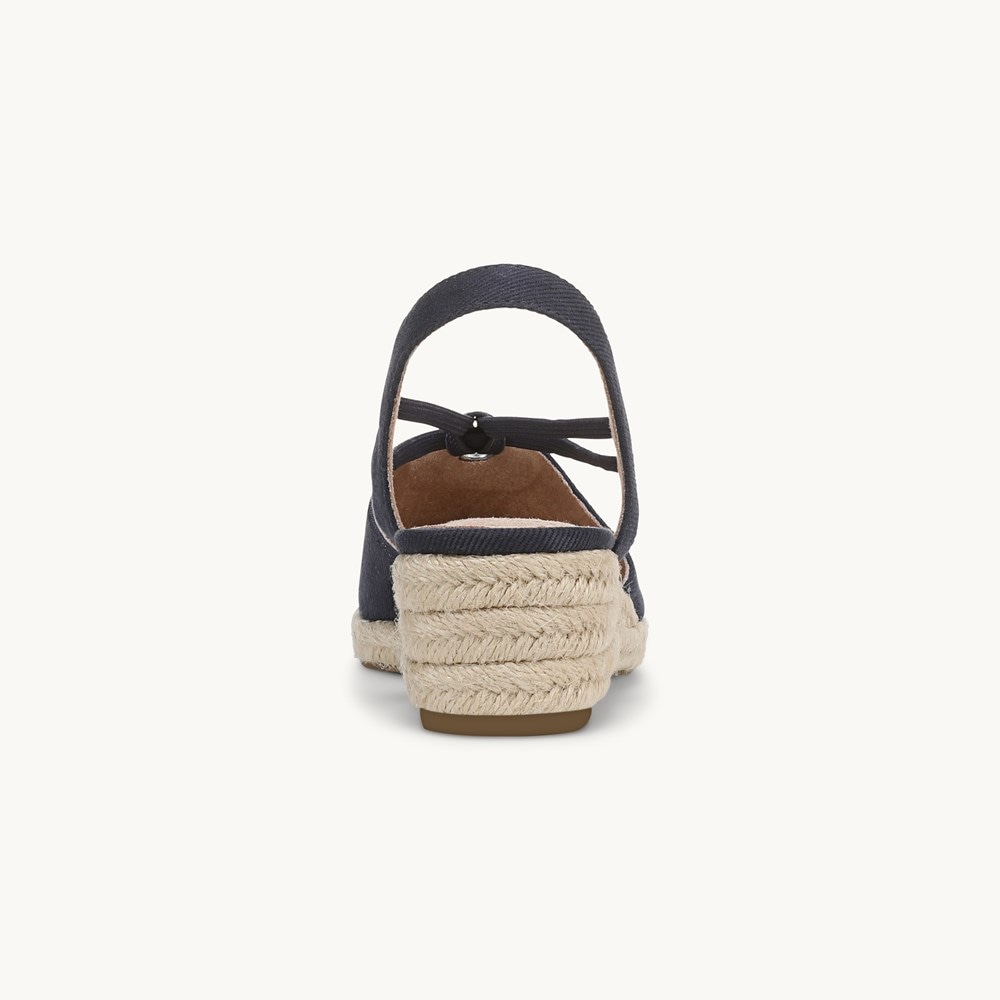 LifeStride Kennedy Espadrille Wedge - Lux Navy Fabric