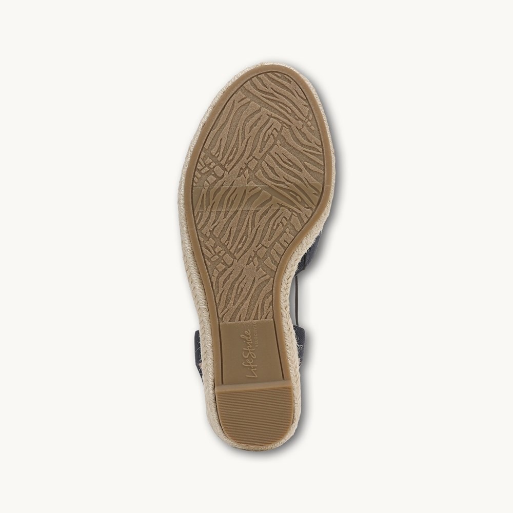 LifeStride Kennedy Espadrille Wedge - Lux Navy Fabric
