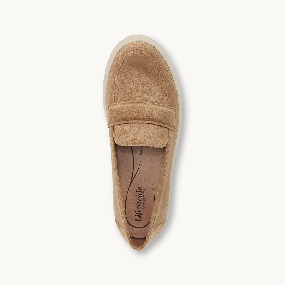 LifeStride Geneva Loafer - Cuoio Taupe Faux Leather