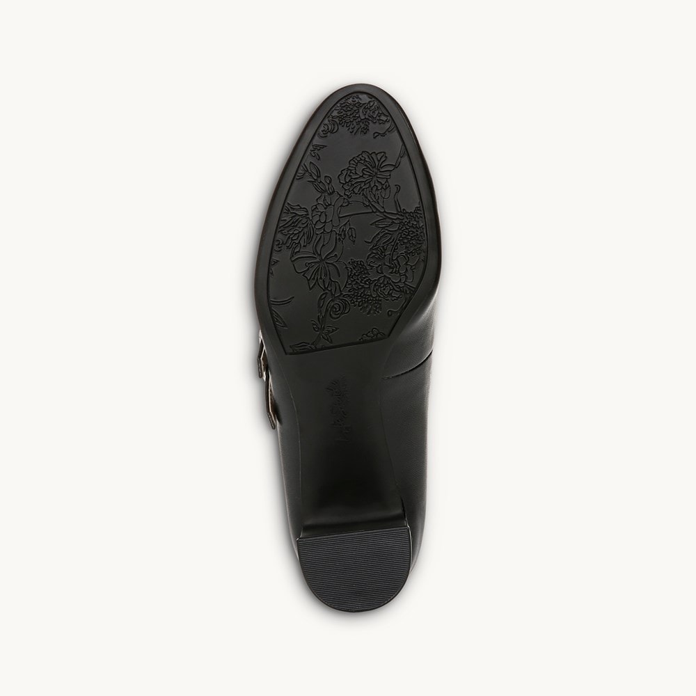 LifeStride True Block Heel Pump - Black Faux Leather