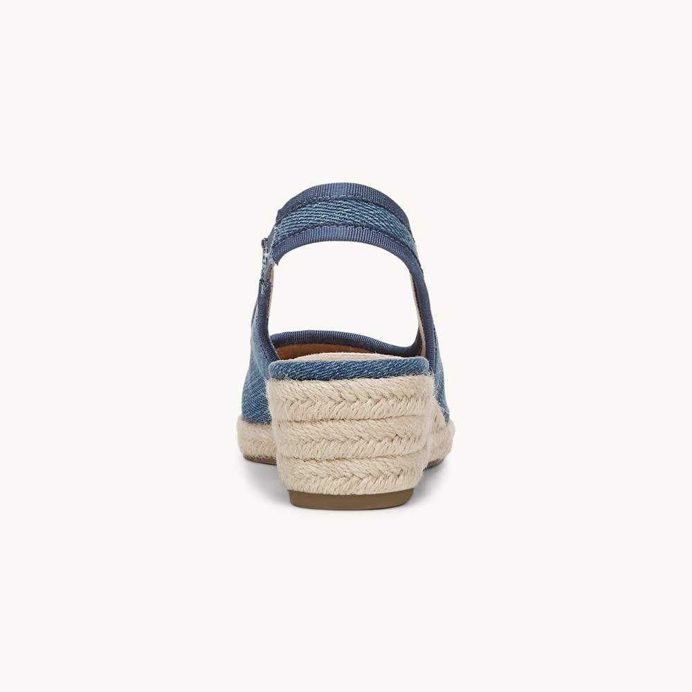 LifeStride Kayden Espadrille Wedge - Blue Denim Fabric