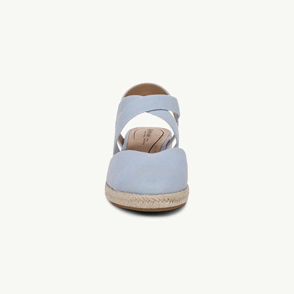 LifeStride Kimball Espadrille Wedge - Ice Blue Fabric